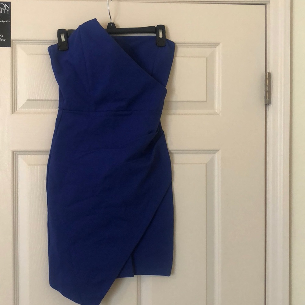 Short royal blue formal dress size small.
